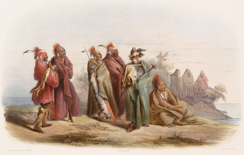Historic painting of Mississippia Indians